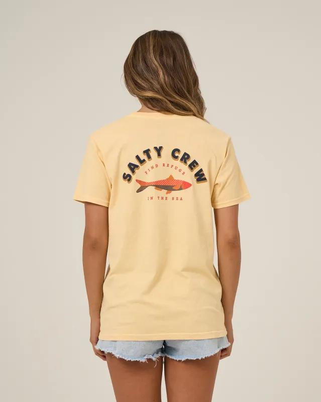 Salty Sardine Boyfriend Tee - Custard made by Salty Crew