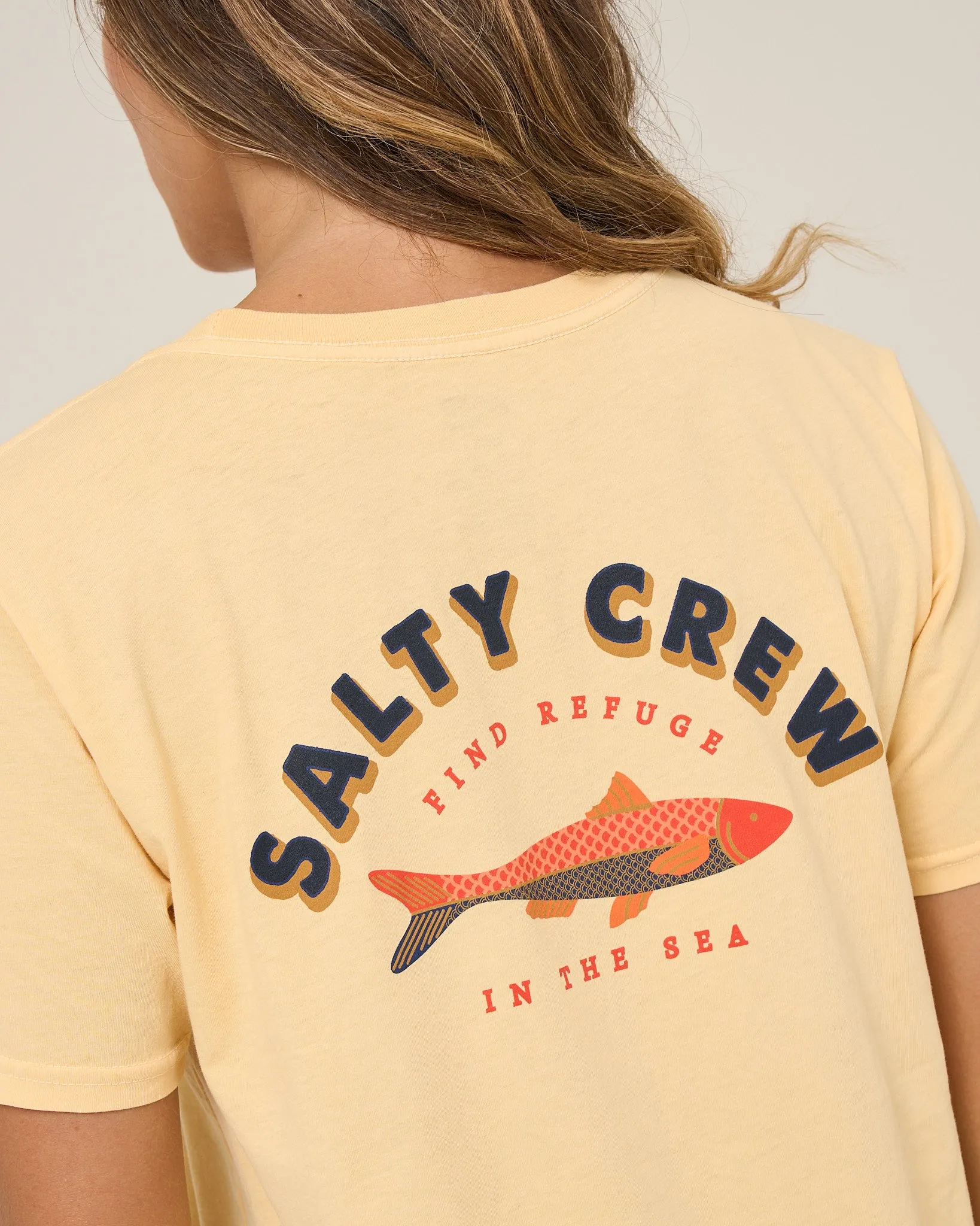 Salty Sardine Boyfriend Tee - Custard sold by Salty Crew product image thumbnail 4