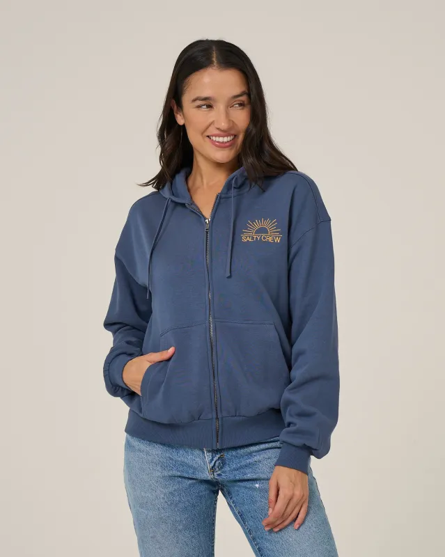 First Place Hooded Zip - Vintage Indigo made by Salty Crew