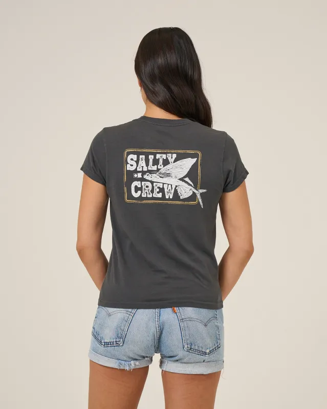 Flyer Modern Tee - Charcoal made by Salty Crew