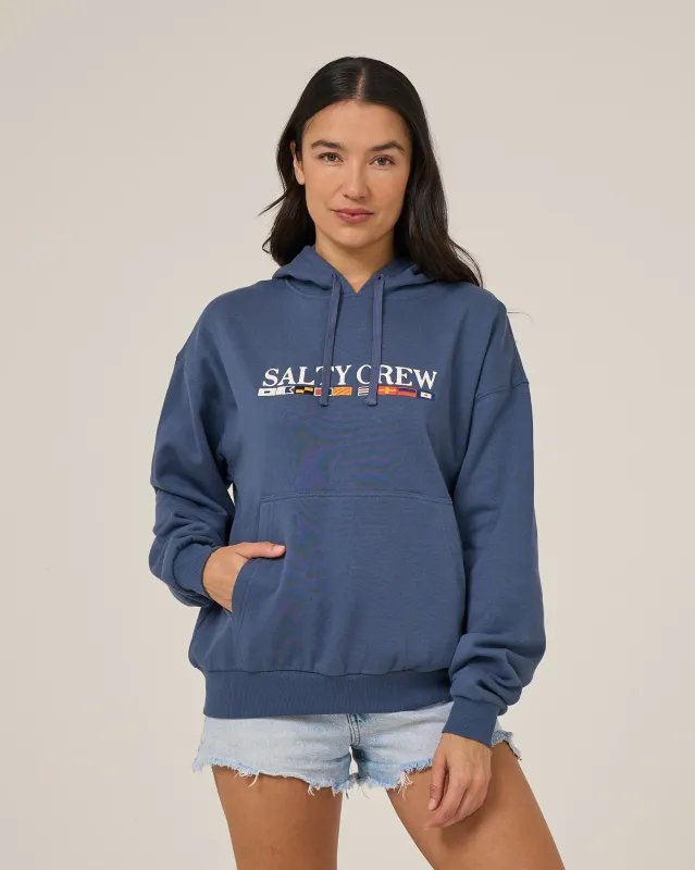 Flag Hoodie - Vintage Indigo made by Salty Crew