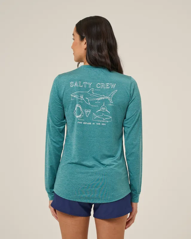 Shark Anatomy Sunshirt - Teal made by Salty Crew