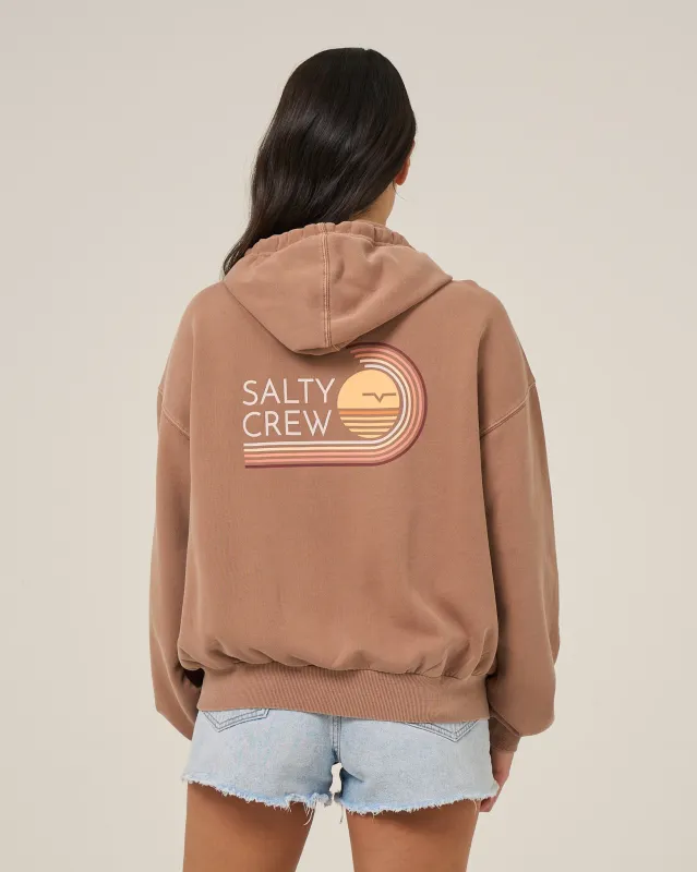 Ombre Wave Hooded Zip - Mocha made by Salty Crew