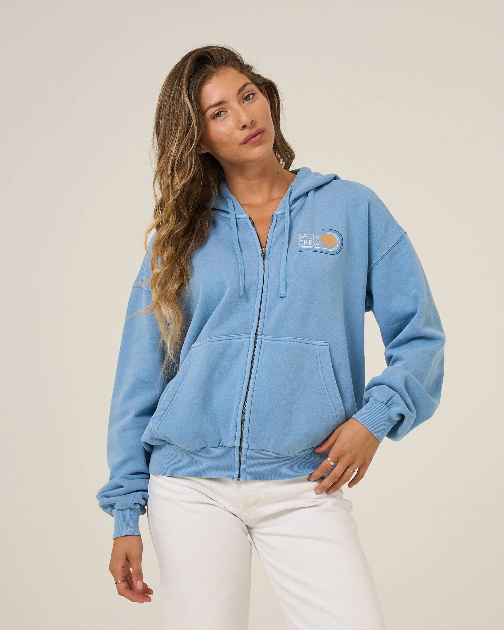 Ombre Wave Hooded Zip - Ash Blue sold by Salty Crew product image thumbnail 2