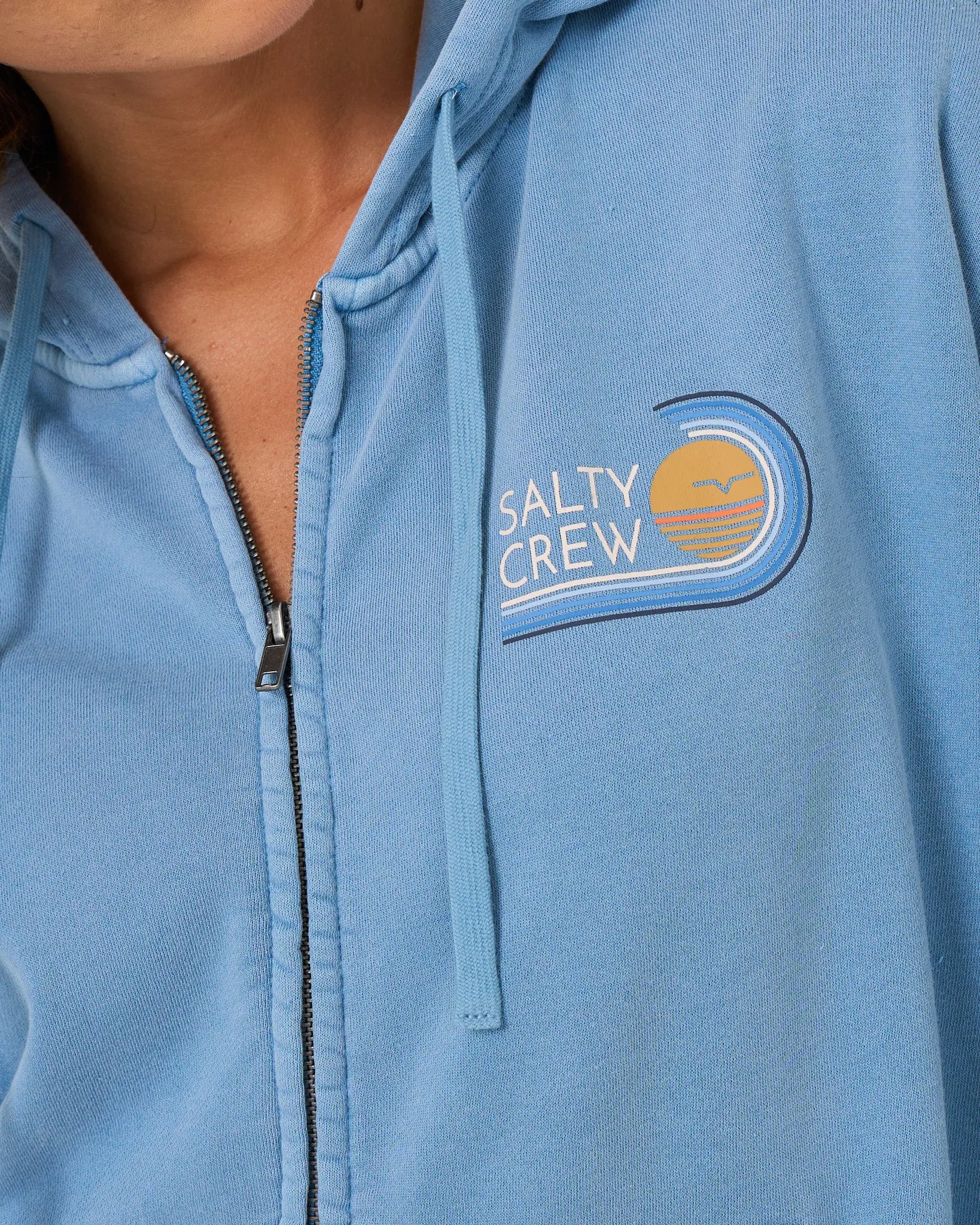 Ombre Wave Hooded Zip - Ash Blue sold by Salty Crew product image thumbnail 3