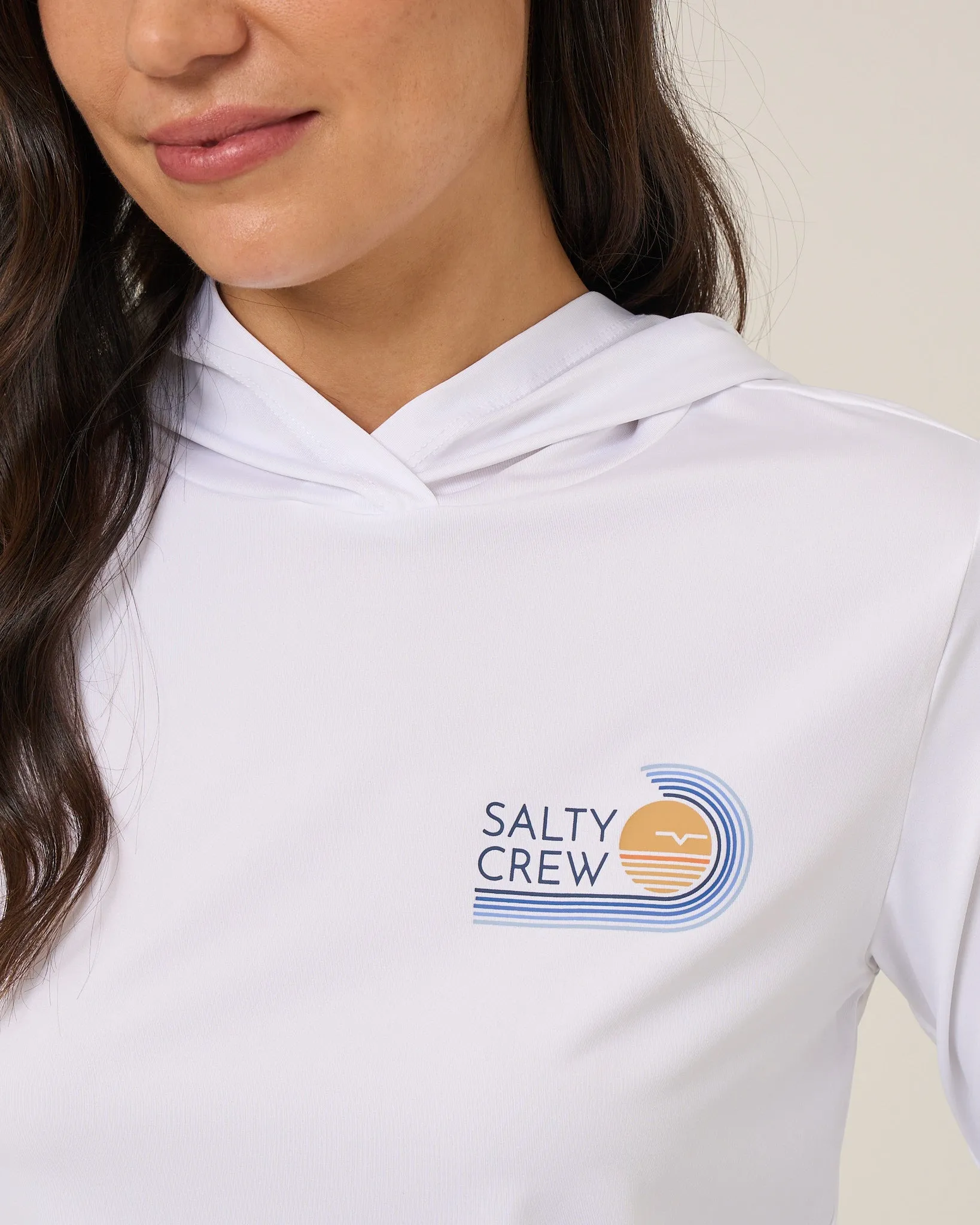 Ombre Wave Hood Sunshirt - White sold by Salty Crew product image thumbnail 3