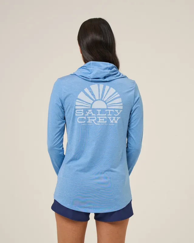 Sunshine Hooded Sunshirt - Ash Blue made by Salty Crew