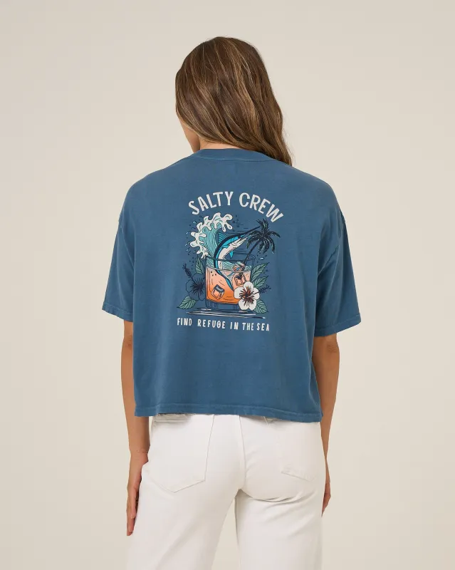 Mai Tai Tails Skimmer - Midnight Navy made by Salty Crew