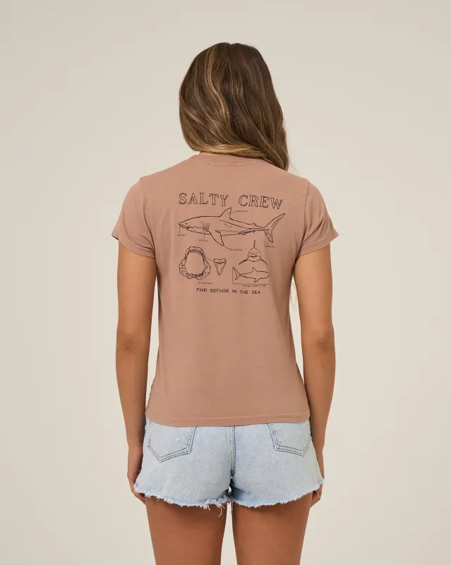 Shark Anatomy Modern Tee - Mocha made by Salty Crew