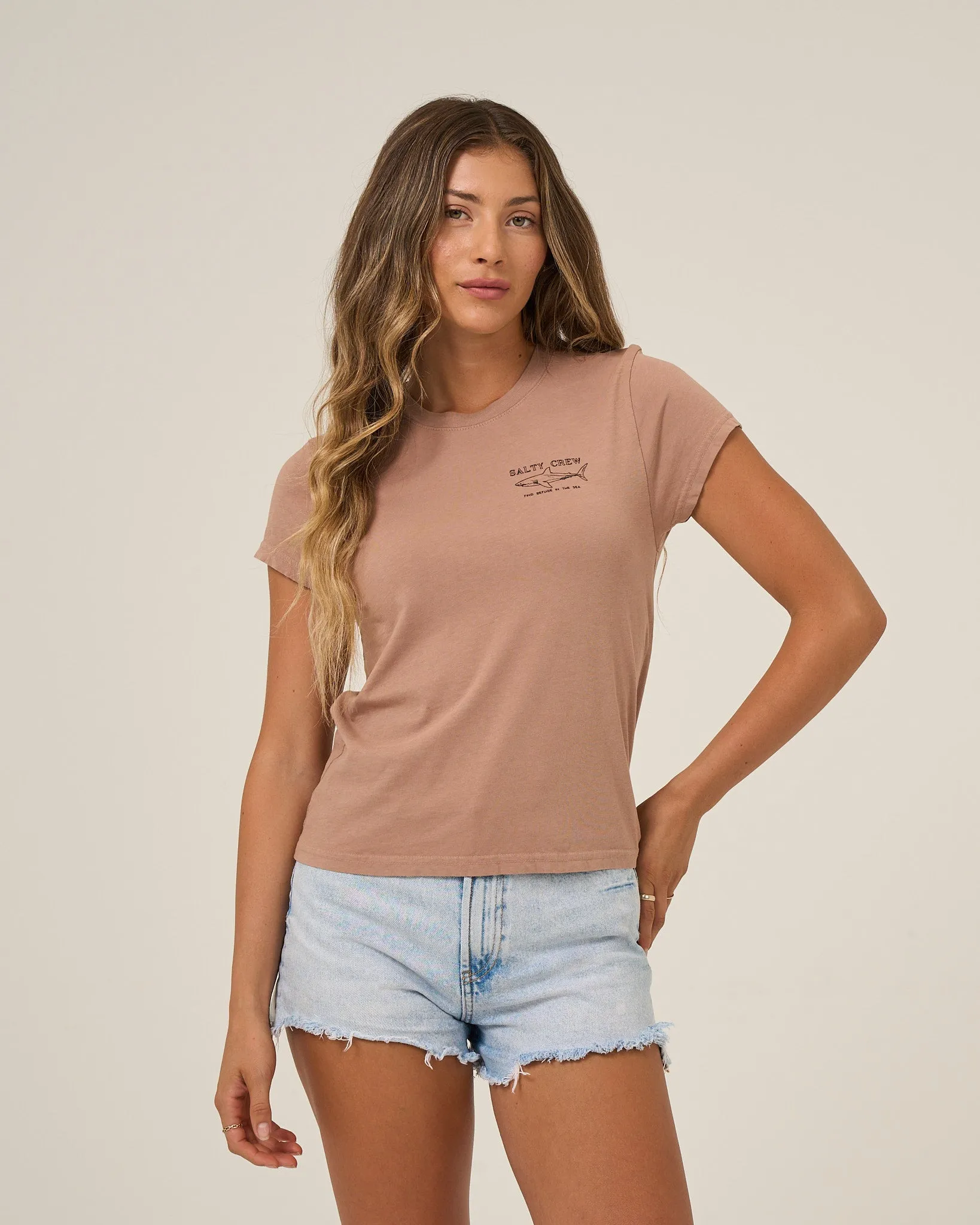 Shark Anatomy Modern Tee - Mocha sold by Salty Crew product image thumbnail 2