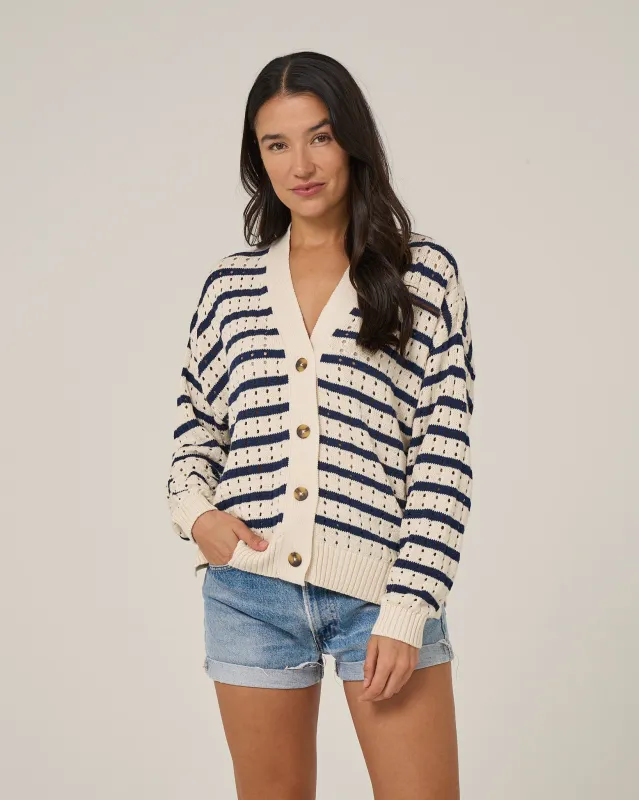 Captains Cardigan - Off White made by Salty Crew