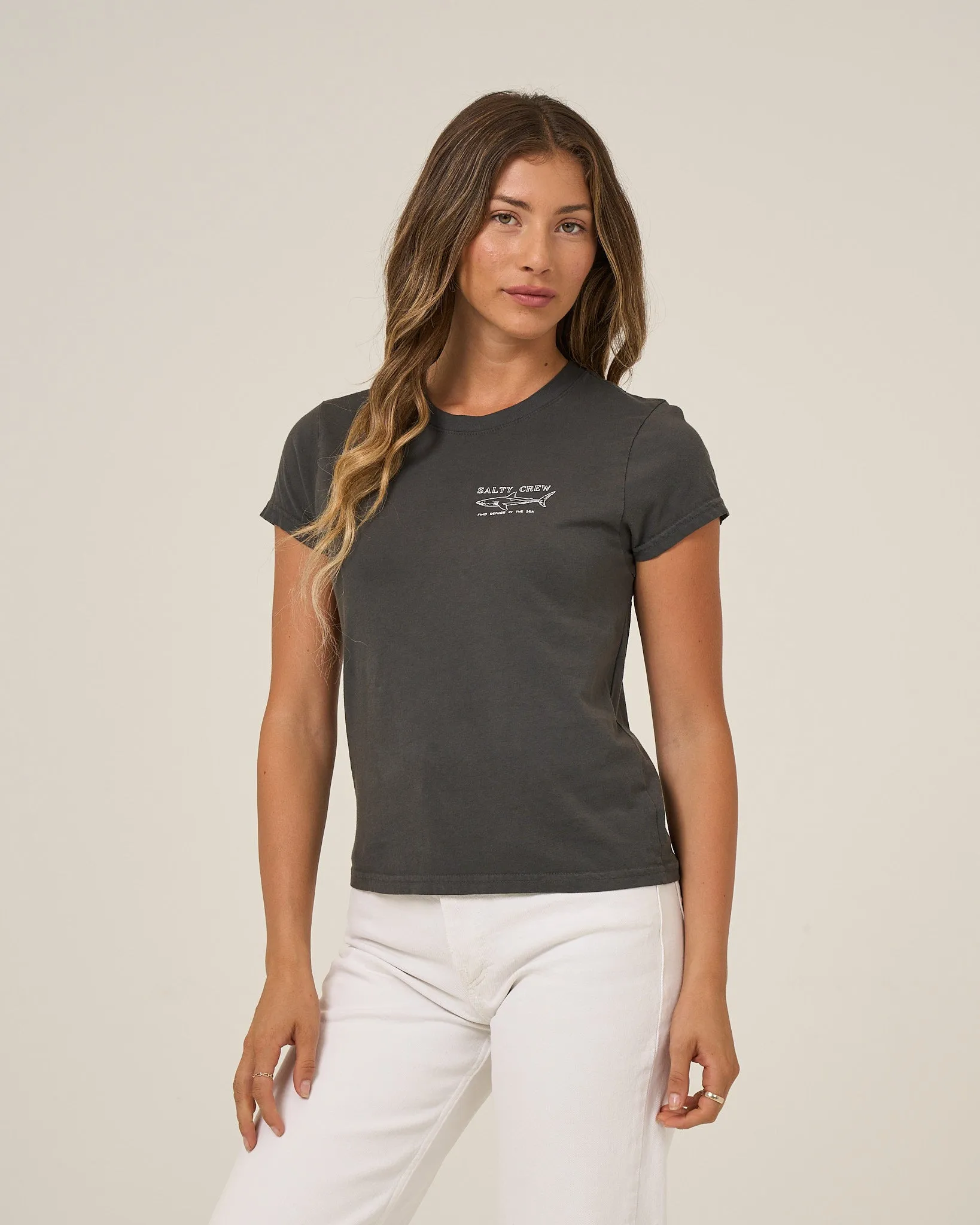 Shark Anatomy Modern Tee - Charcoal sold by Salty Crew product image thumbnail 2