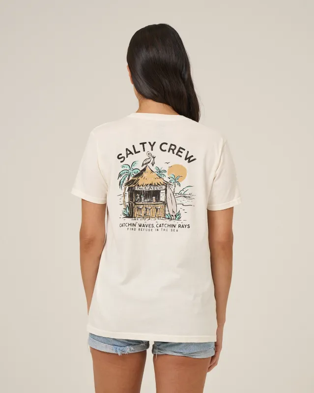 Beach Hut Boyfriend Tee - Off White made by Salty Crew