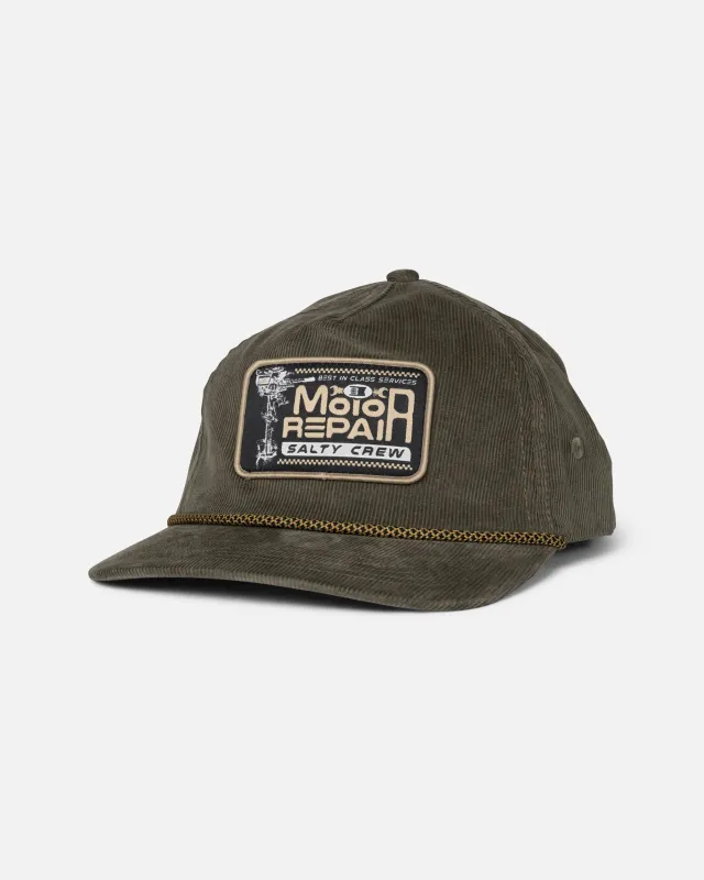 Chop Shop Snapback - Dusty Olive made by Salty Crew
