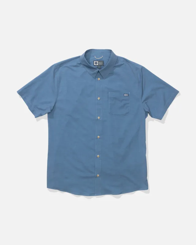 Drifter UV Button Up - Mid Blue made by Salty Crew