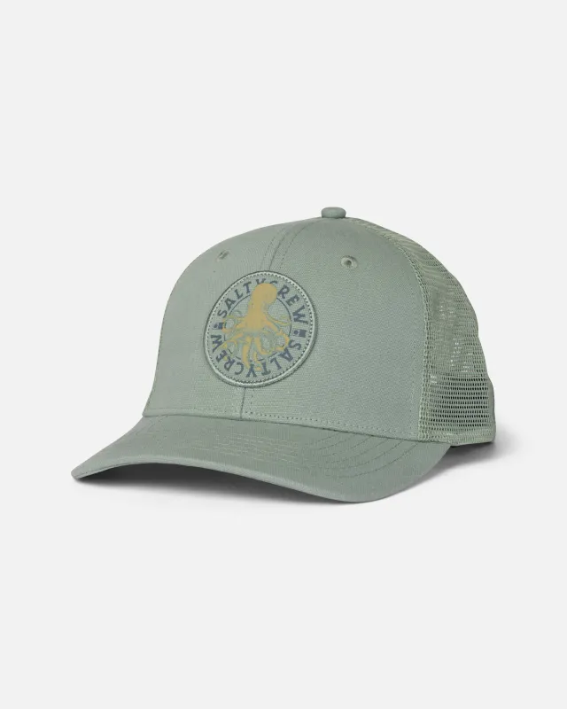 Tentacles Retro Trucker - Mineral Teal made by Salty Crew