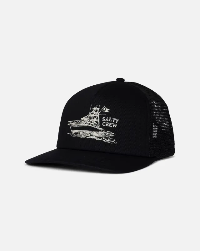 Good Times Foamie Trucker - Pirate Black made by Salty Crew