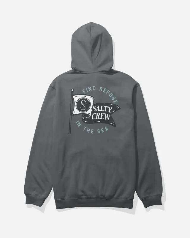 Wavey Zip Fleece - Charcoal made by Salty Crew