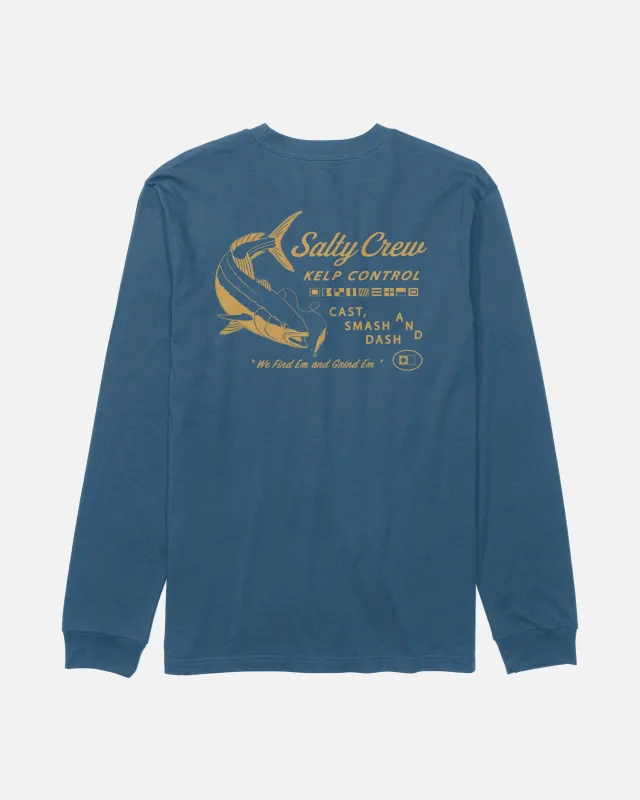 Kelp Control Long Sleeve Tee - Cast Blue made by Salty Crew