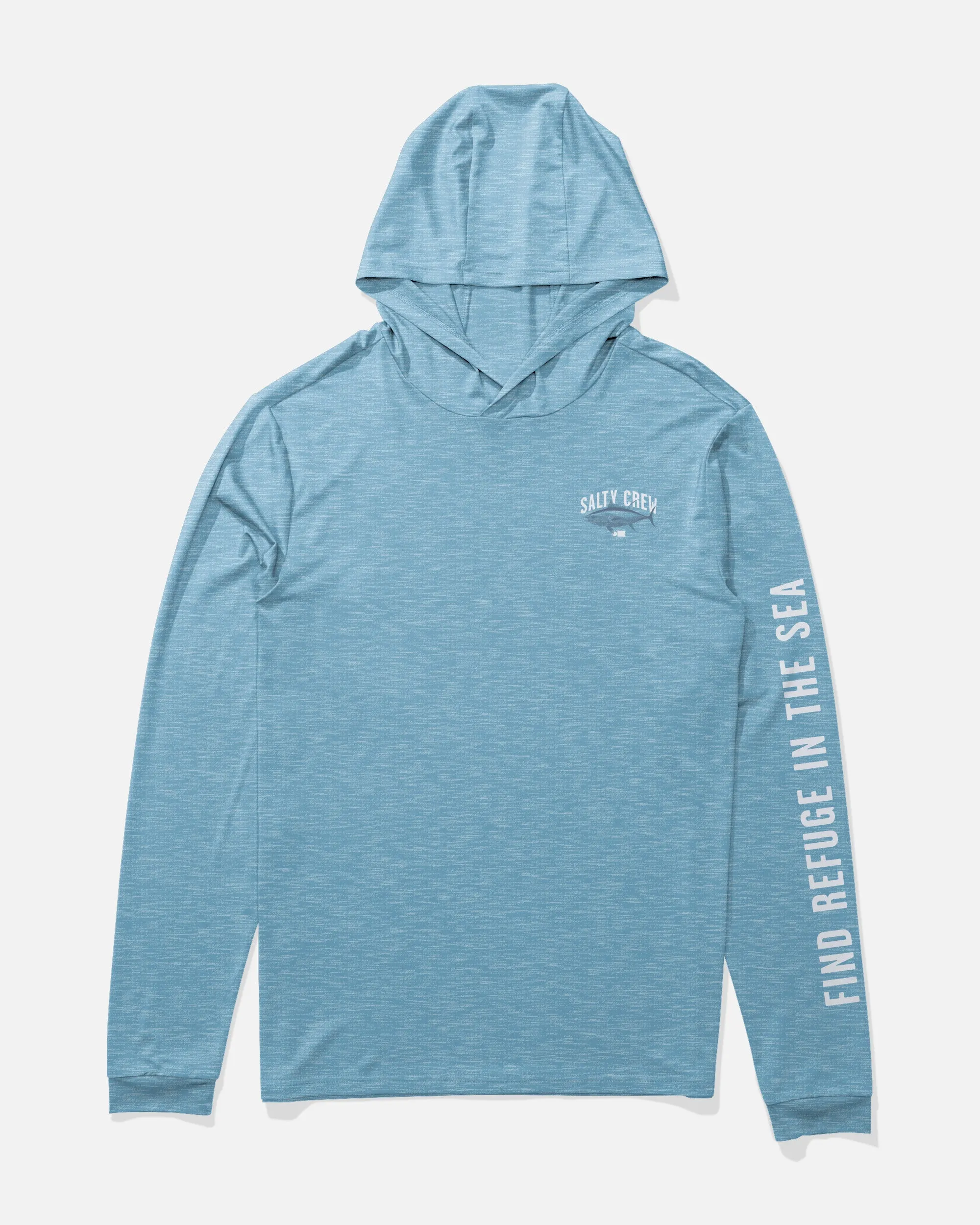 Bitmap Hood Sunshirt - Blue Heather sold by Salty Crew product image thumbnail 2