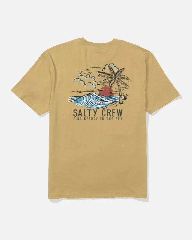 Day Off Classic Tee - Mineral Yellow made by Salty Crew