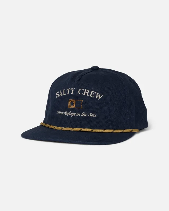 Steadfast Snapback - Navy made by Salty Crew