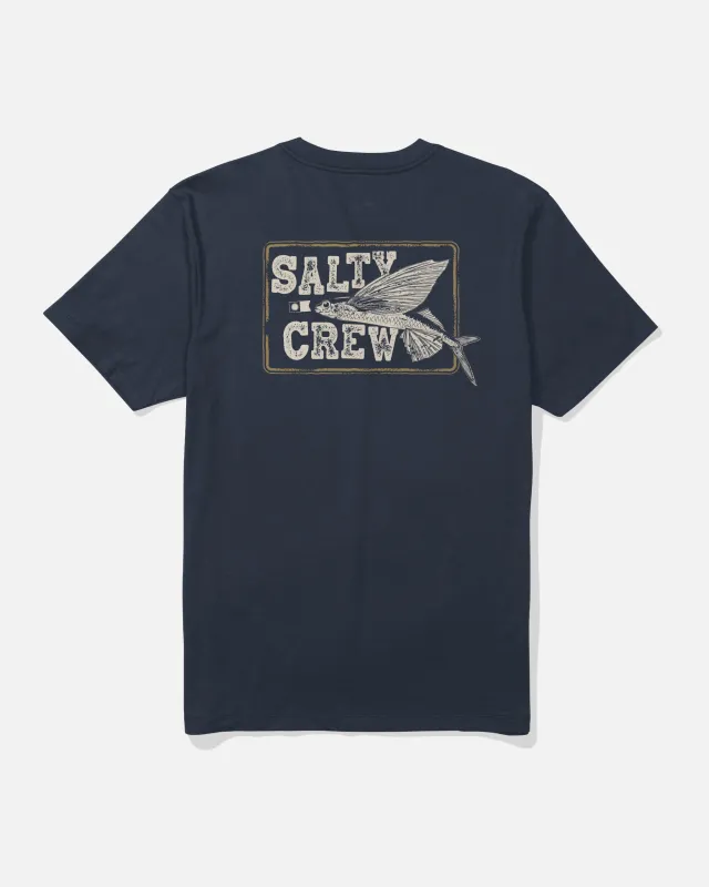Flyer Crew Tee - Navy made by Salty Crew