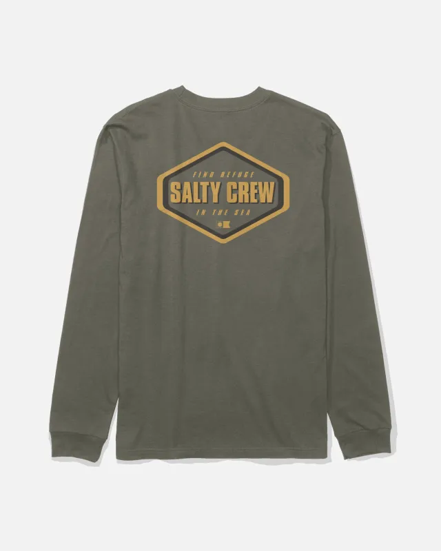 Shapely Long Sleeve Tee - Dusty Olive made by Salty Crew