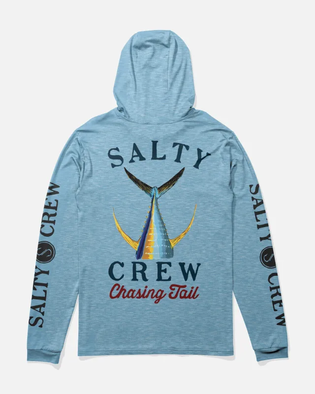 Tailed Hood Sunshirt - Blue Heather made by Salty Crew