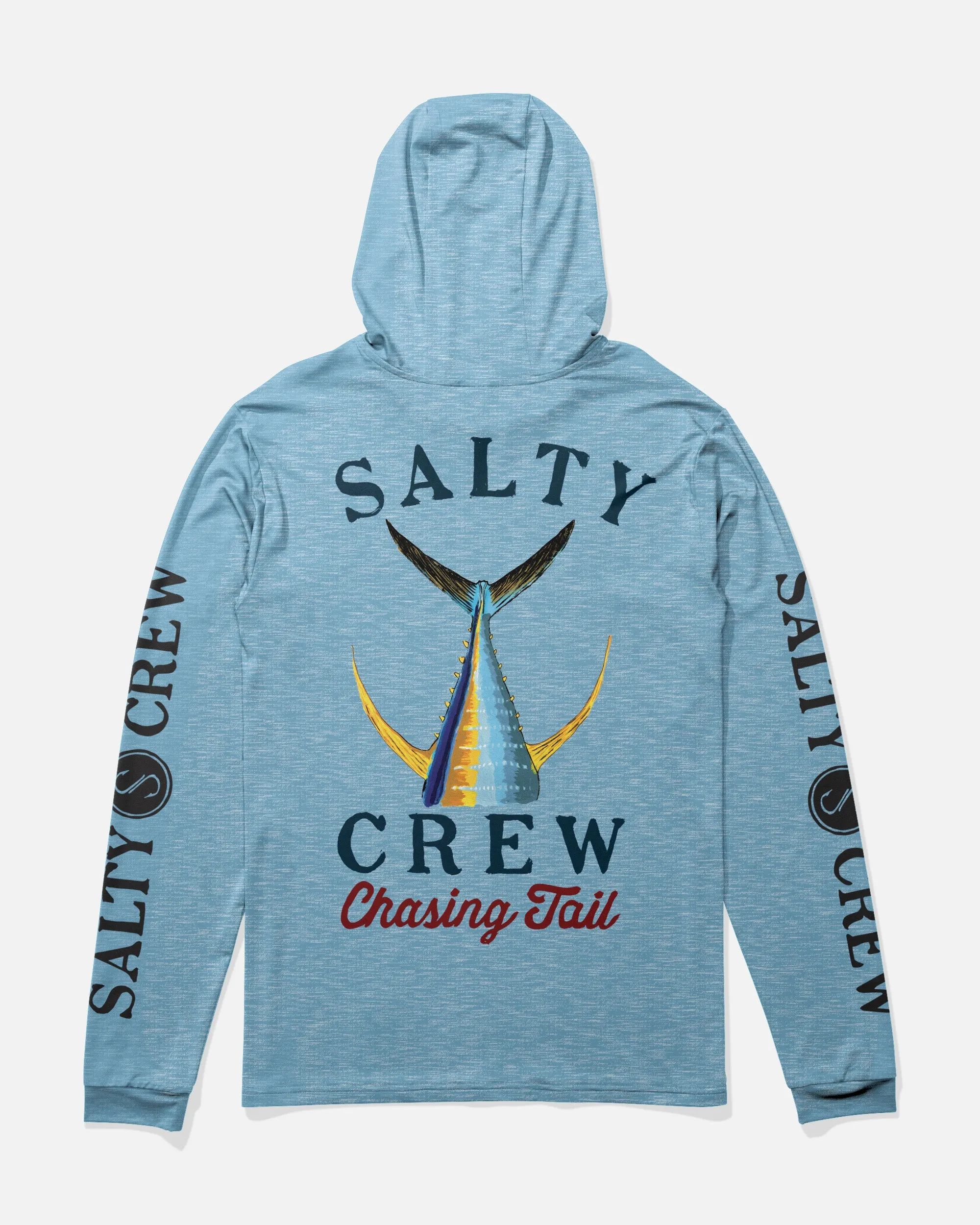 Tailed Hood Sunshirt - Blue Heather sold by Salty Crew