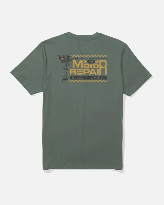 Motor Repair Crew Tee - Laurel Wreath made by Salty Crew