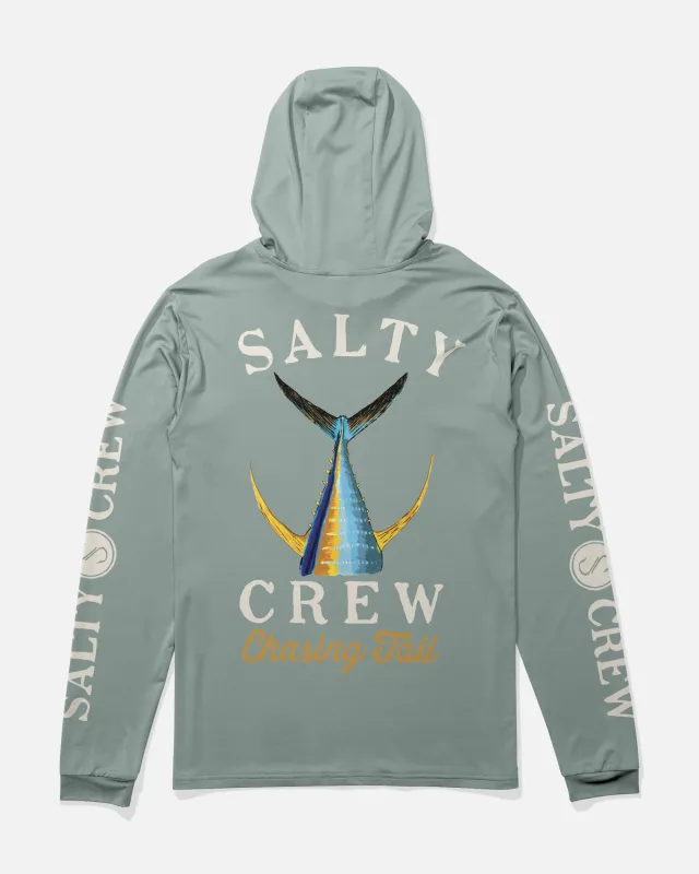 Tailed Hood Sunshirt - Jade made by Salty Crew
