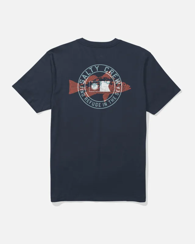 Kritter Stamp Crew Tee - Navy made by Salty Crew