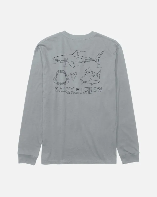 Great White Long Sleeve Tee - Quarry made by Salty Crew