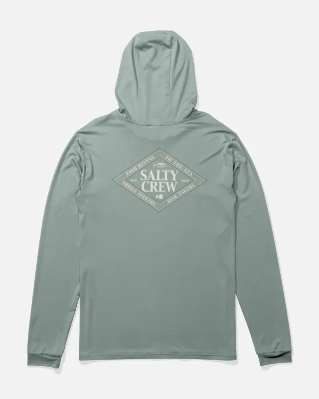Iconic Hood Sunshirt - Jade made by Salty Crew