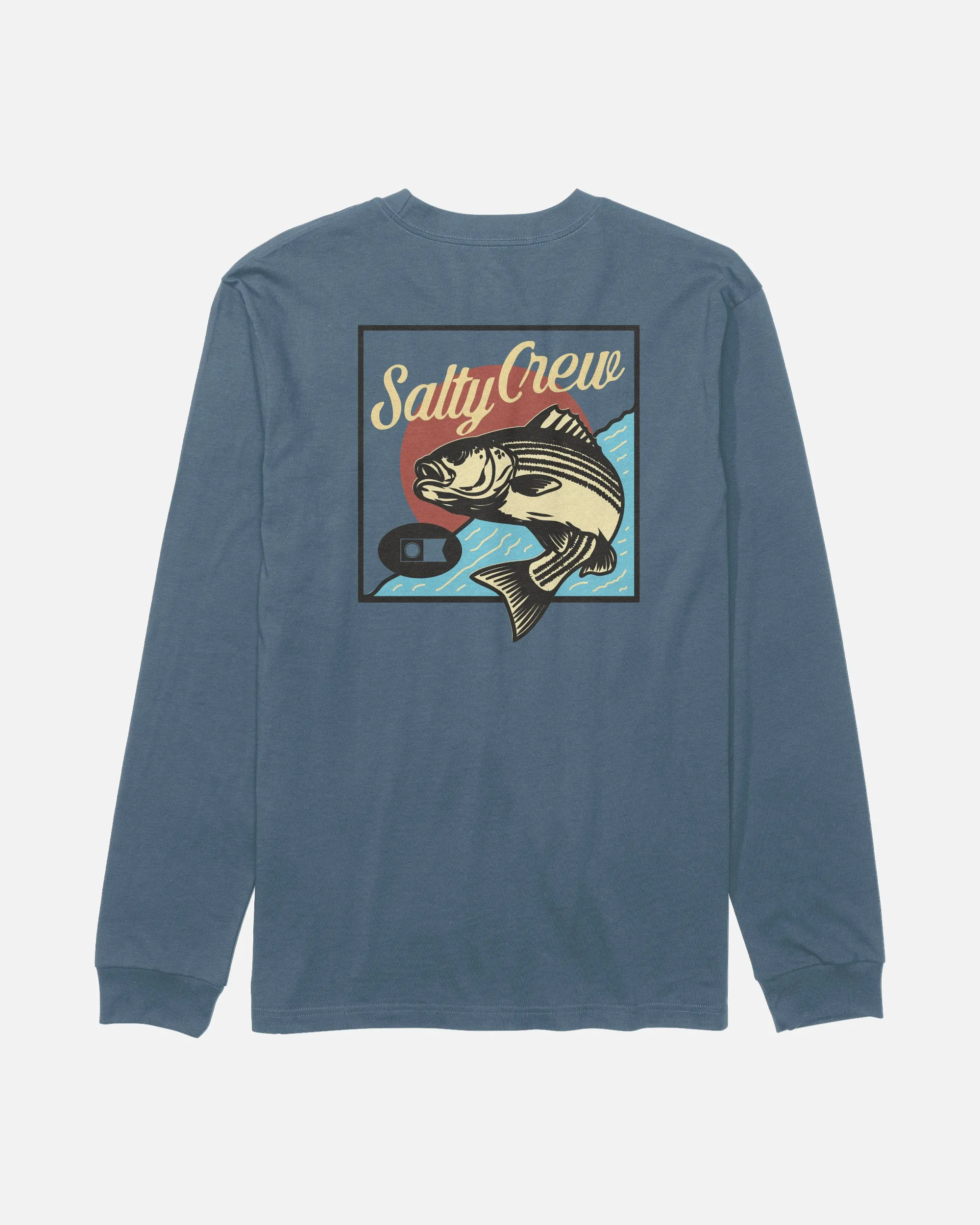 Striped Long Sleeve Tee - Slate sold by Salty Crew