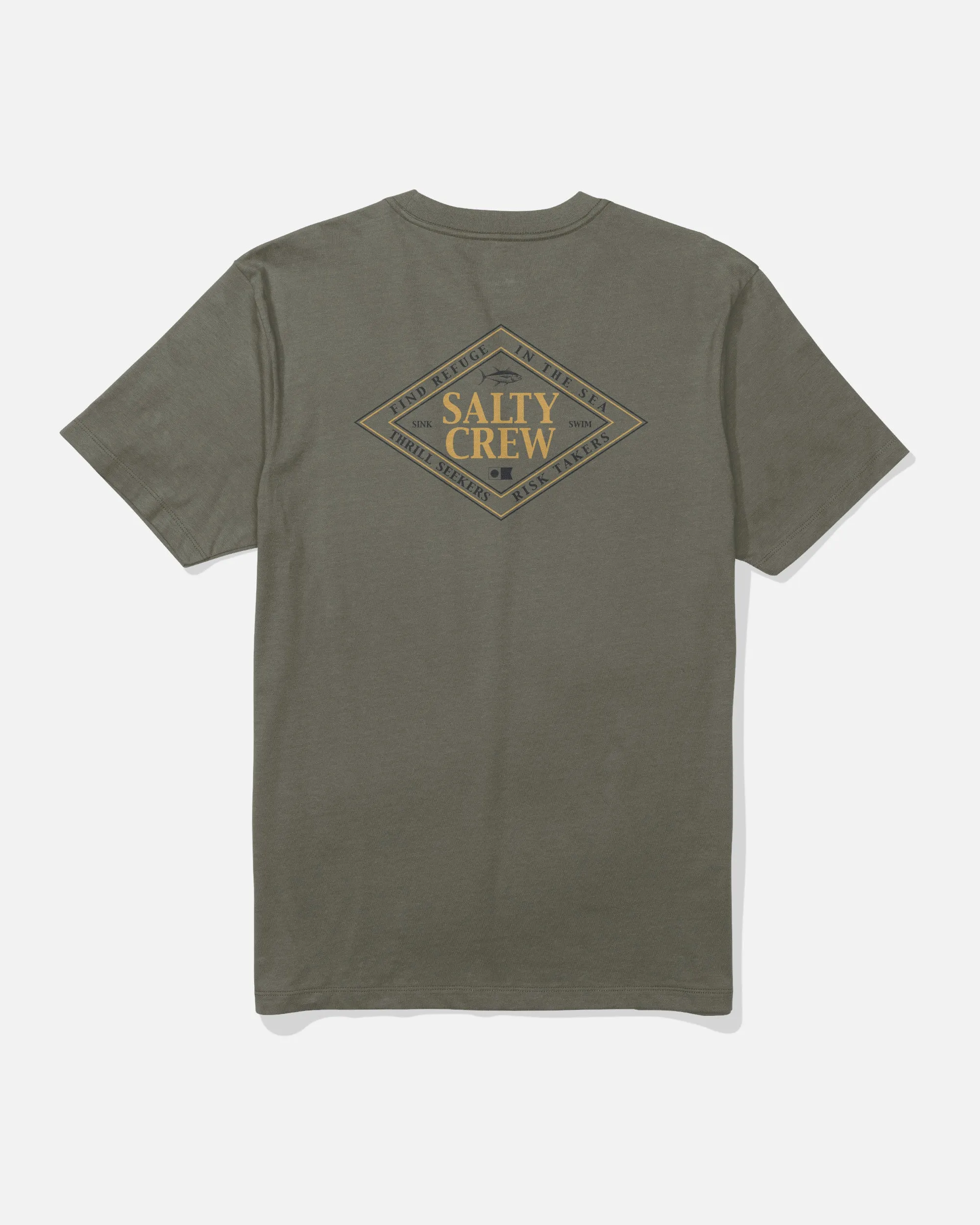 Iconic Crew Tee - Dusty Olive sold by Salty Crew