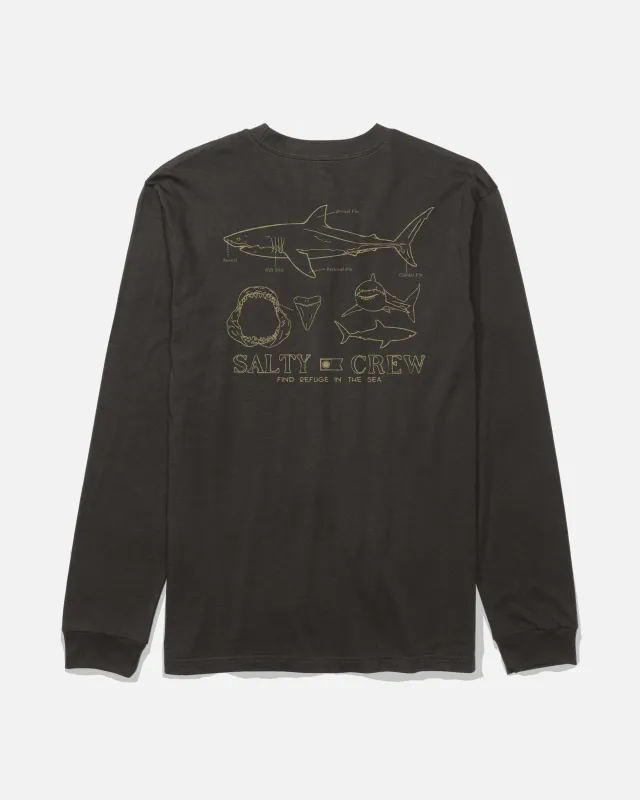 Great White Long Sleeve Tee - Black made by Salty Crew