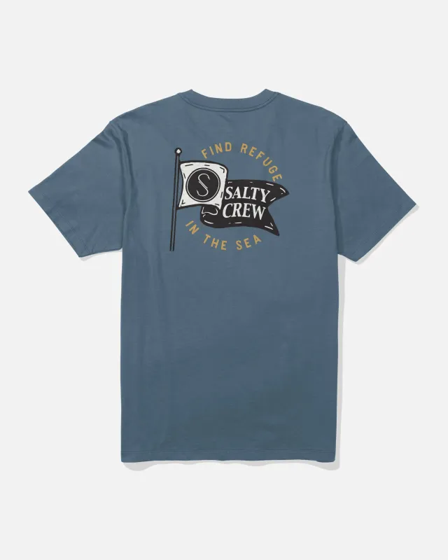 Wavey Crew Tee - Slate made by Salty Crew