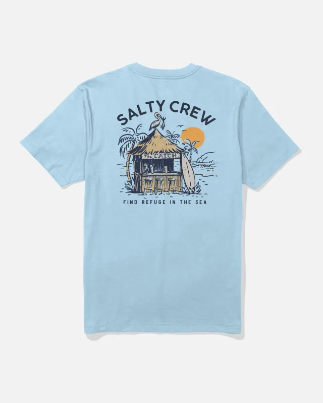 The Catch Crew Tee - Clear Sky made by Salty Crew