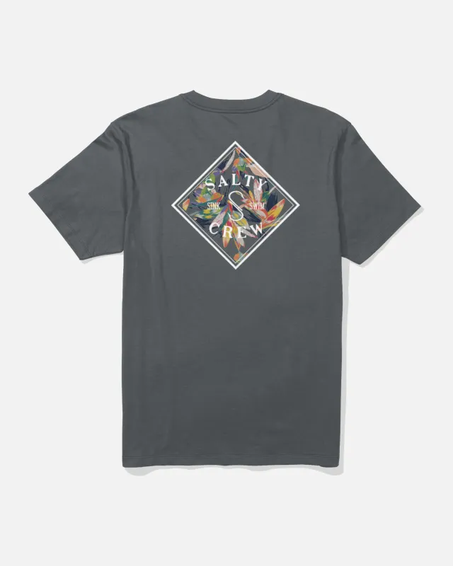 Tippet Fill Crew Tee - Charcoal made by Salty Crew