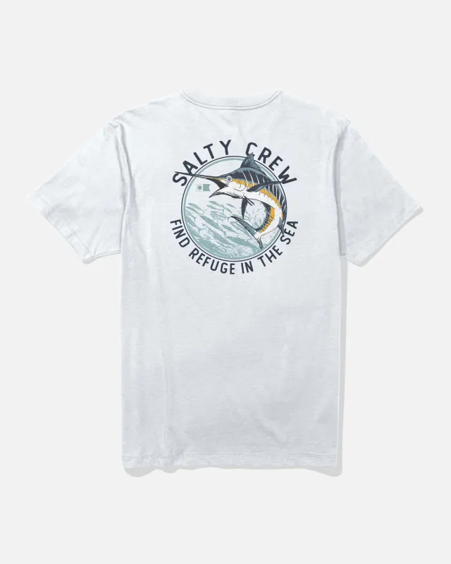 Schooled Crew Tee - White made by Salty Crew