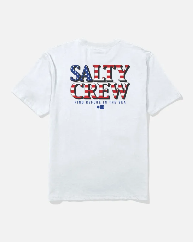 America Optic Classic Tee - White made by Salty Crew