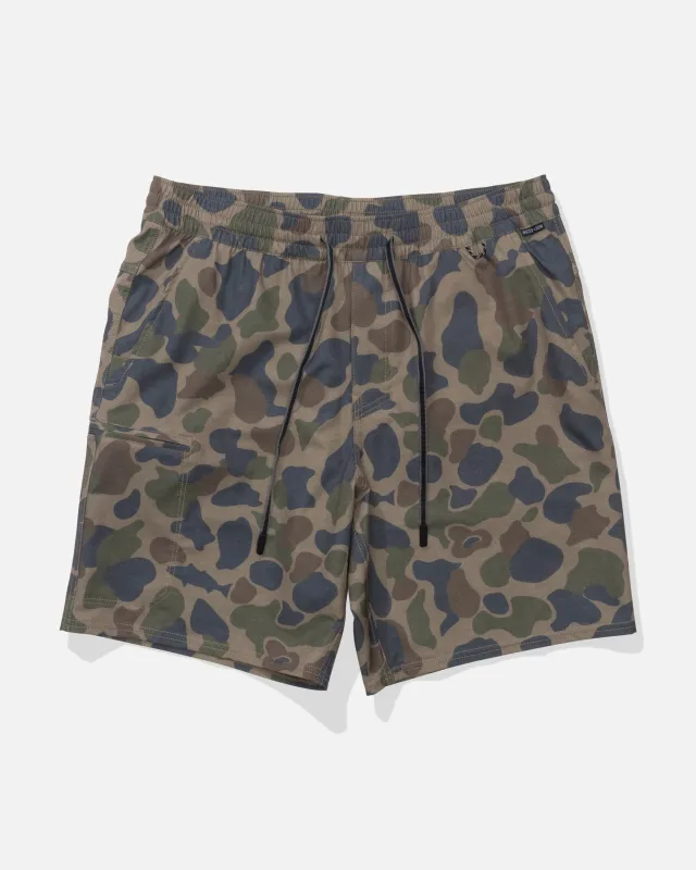 Crew 18" Ewaist Boatshort - Sand Camo made by Salty Crew