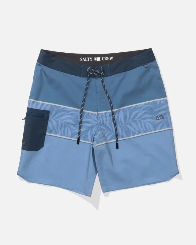 Session 19" Block Boardshort - Captains Blue made by Salty Crew