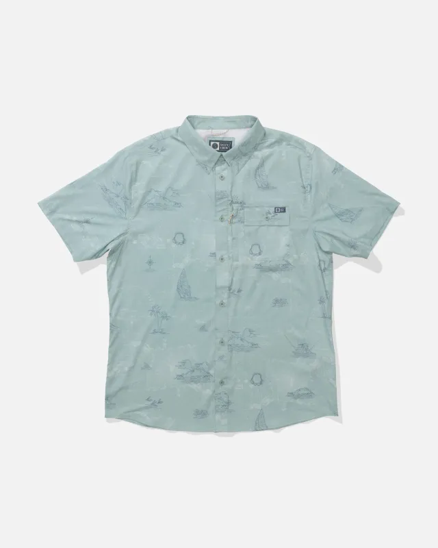 Flagship UV Button Up - Jade made by Salty Crew