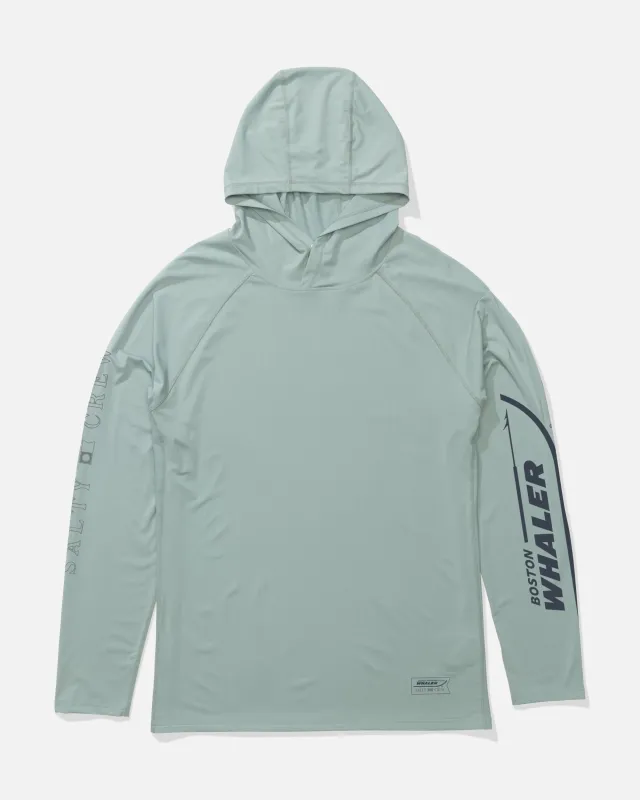 Whaler Apex Perforated Sunshirt - Mackerel made by Salty Crew