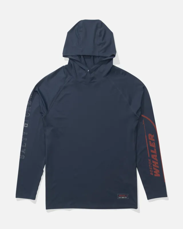 Whaler Apex Sunshirt - Navy made by Salty Crew