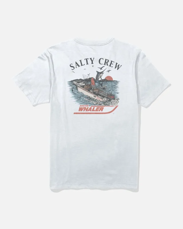 Whaler Chase Crew Tee - White made by Salty Crew