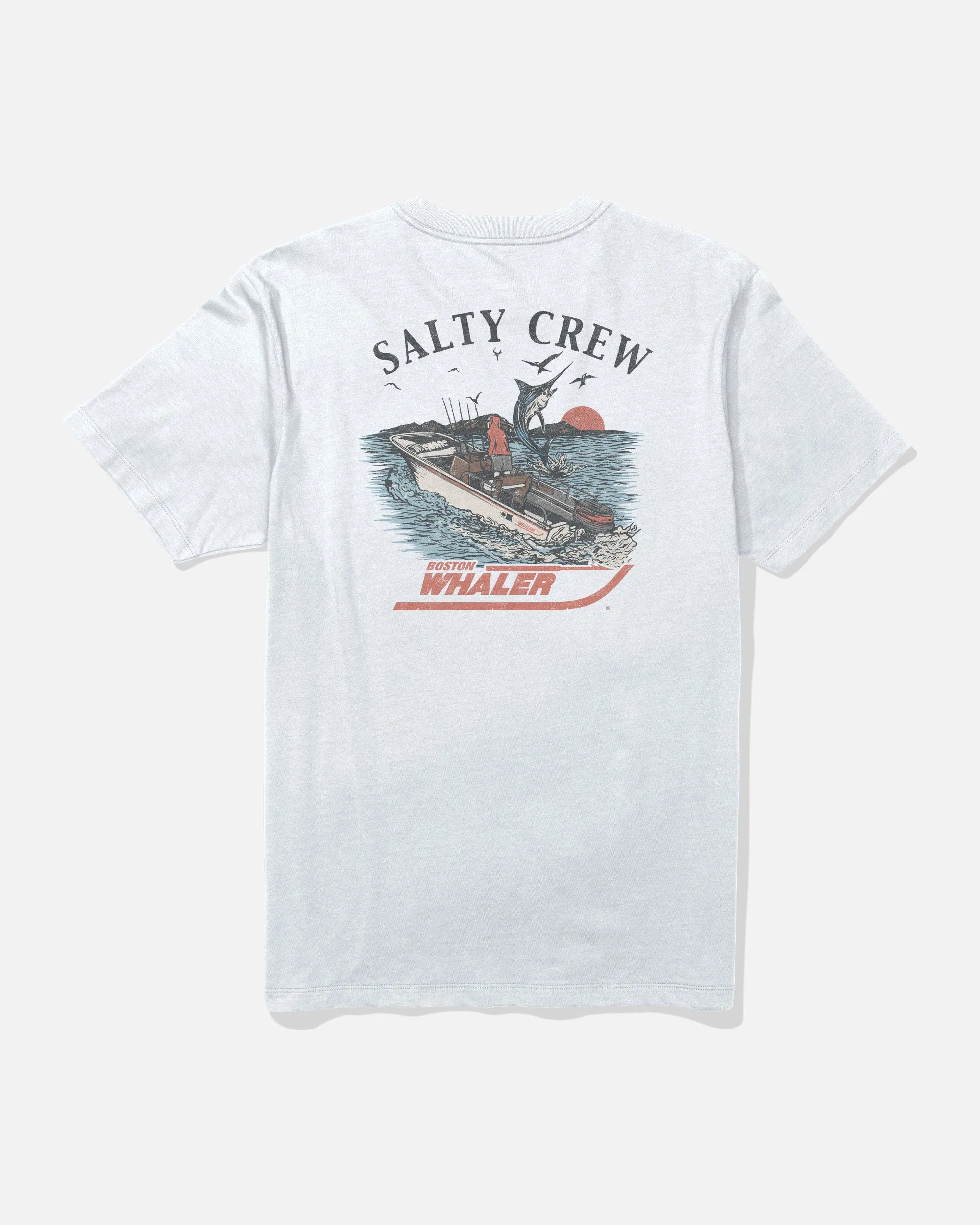 Whaler Chase Crew Tee - White sold by Salty Crew
